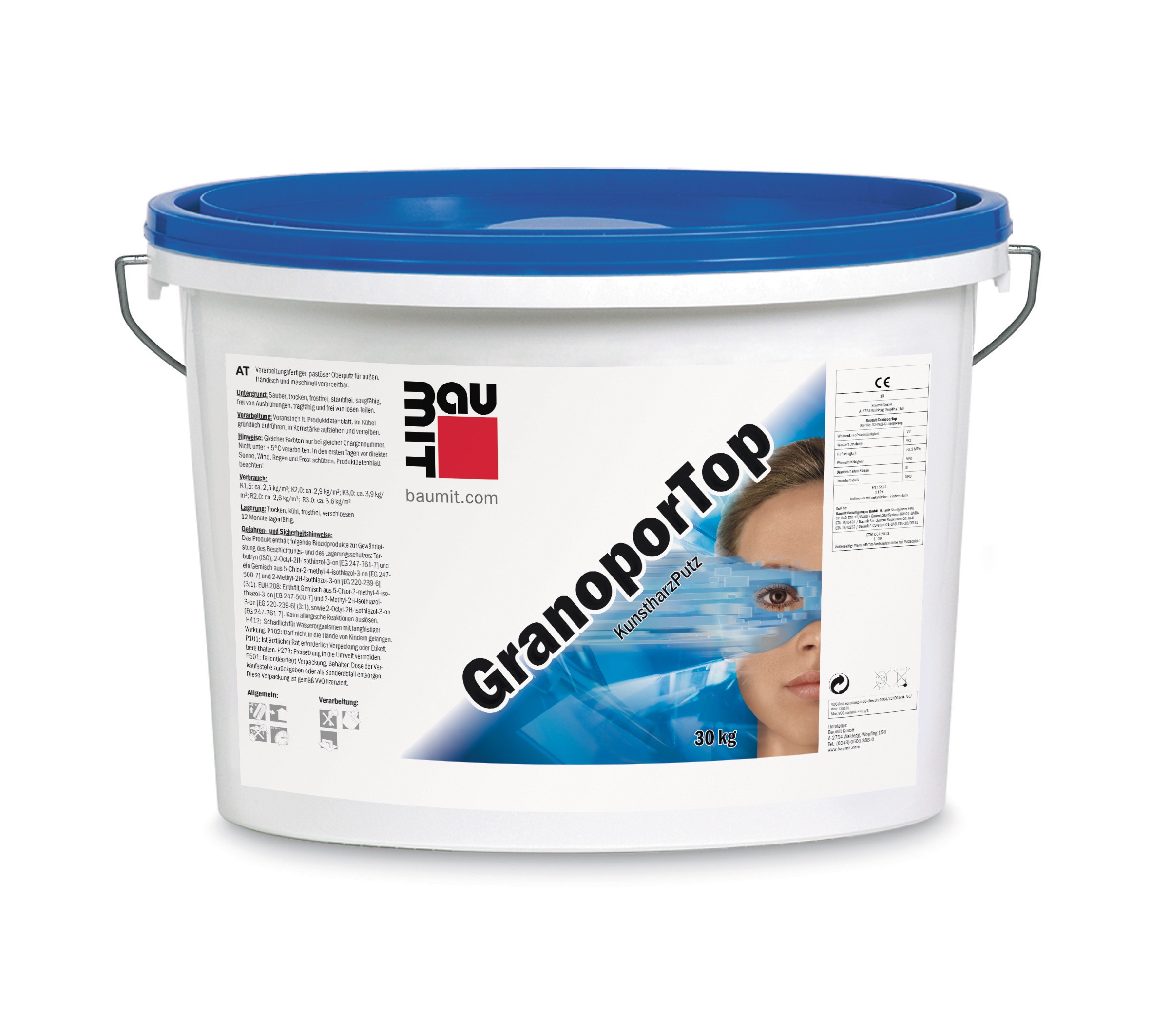 <b>GranoporTop ШУБА K 2мм </b>БАЗА 25 к Акриловая декоративная штукатурка Baumit, GranoporTop ШУБА 2мм БАЗА 25 к Пастообразная декоративная штукатурка Baumit