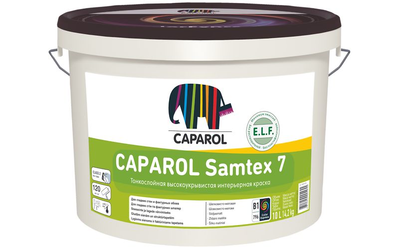 Водно-дисперсионная краска Caparol Samtex 7 ELF / Замтекс 7 База 1 2,5л