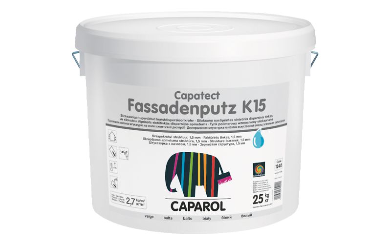 Декоративная штукатурка на полимерной основе Capatect Fassadenputz K15 / Фассаденпутц K15 База 1