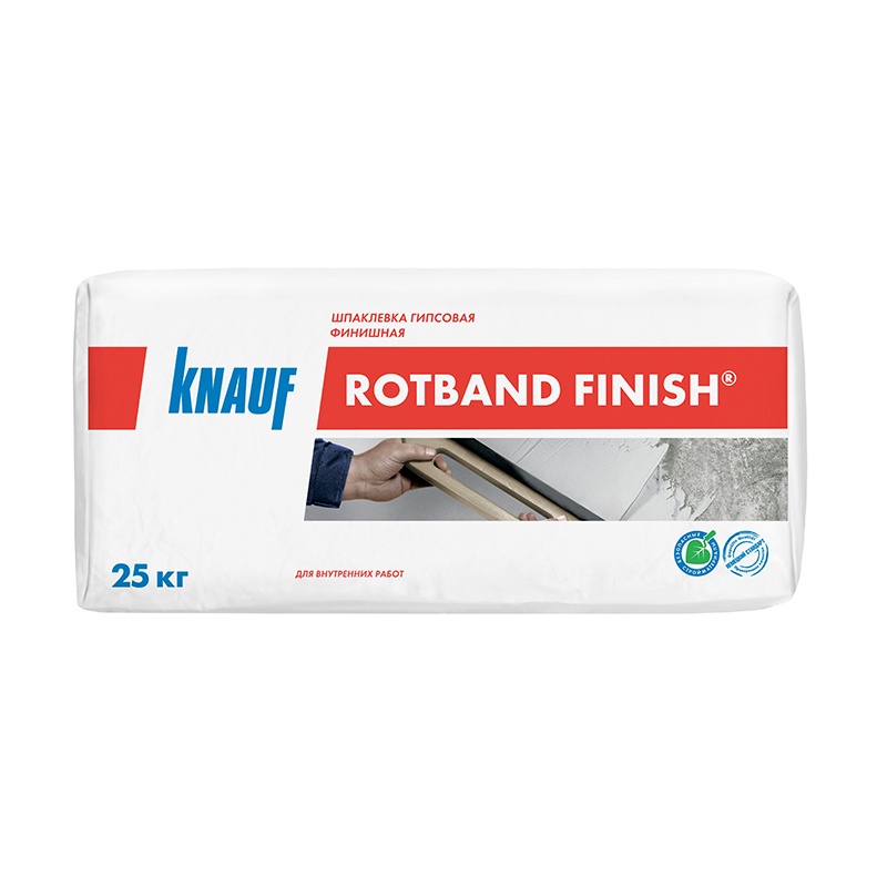 Шпаклевка гипсовая финишная КНАУФ Rotband Finish 25 кг, КНАУФ Ротбанд-Финиш Шпаклевка гипсовая 25кг купить в Санкт-Петербурге Шпаклевка гипсовая финишная КНАУФ Rotband Finish 25 кг, КНАУФ Ротбанд-Финиш Шпаклевка гипсовая 25кг
