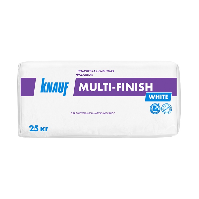 Шпаклевка цементная фасадная КНАУФ Multi-Finish белая 25 кг, КНАУФ Мультифиниш Шпаклевка цементная фасадная белая 25кг купить в Санкт-Петербурге Шпаклевка цементная фасадная КНАУФ Multi-Finish белая 25 кг, КНАУФ Мультифиниш Шпаклевка цементная фасадная белая 25кг
