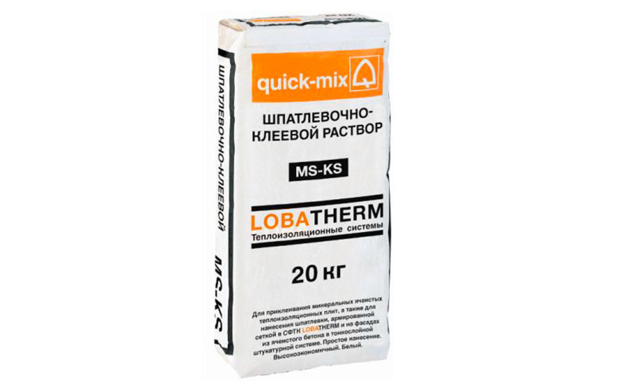 MS-KS wa серый Шпатлевочно-клеевой раствор легкий