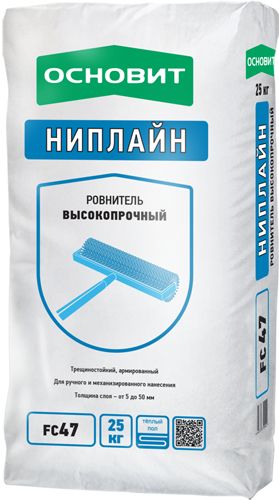 Ровнитель для пола высокопрочный Основит Ниплайн FC47, FC47 НИПЛАЙН 25кг Наливной пол Высокопрочный ОСНОВИТ