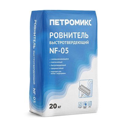 NF-05 (ПБ) Ровнитель быстротвердеющий ПЕТРОМИКС, 20 кг/меш, NF-05 Ровнитель быстротвердеющий Петромикс 20 кг мешок