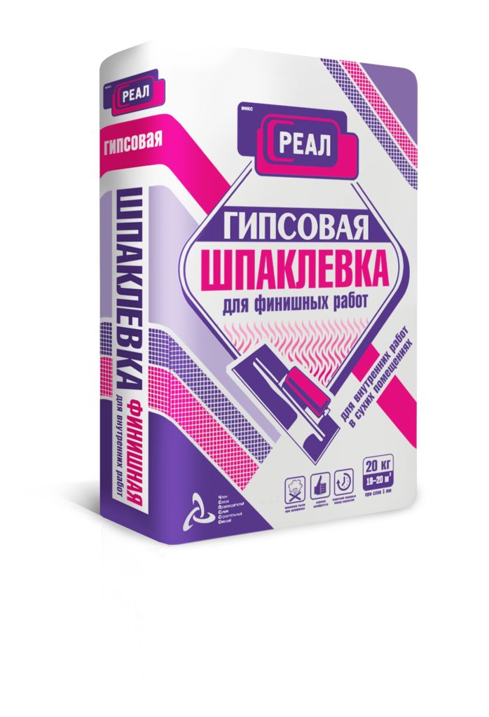 Шпаклевка гипсовая Реал, 20 кг