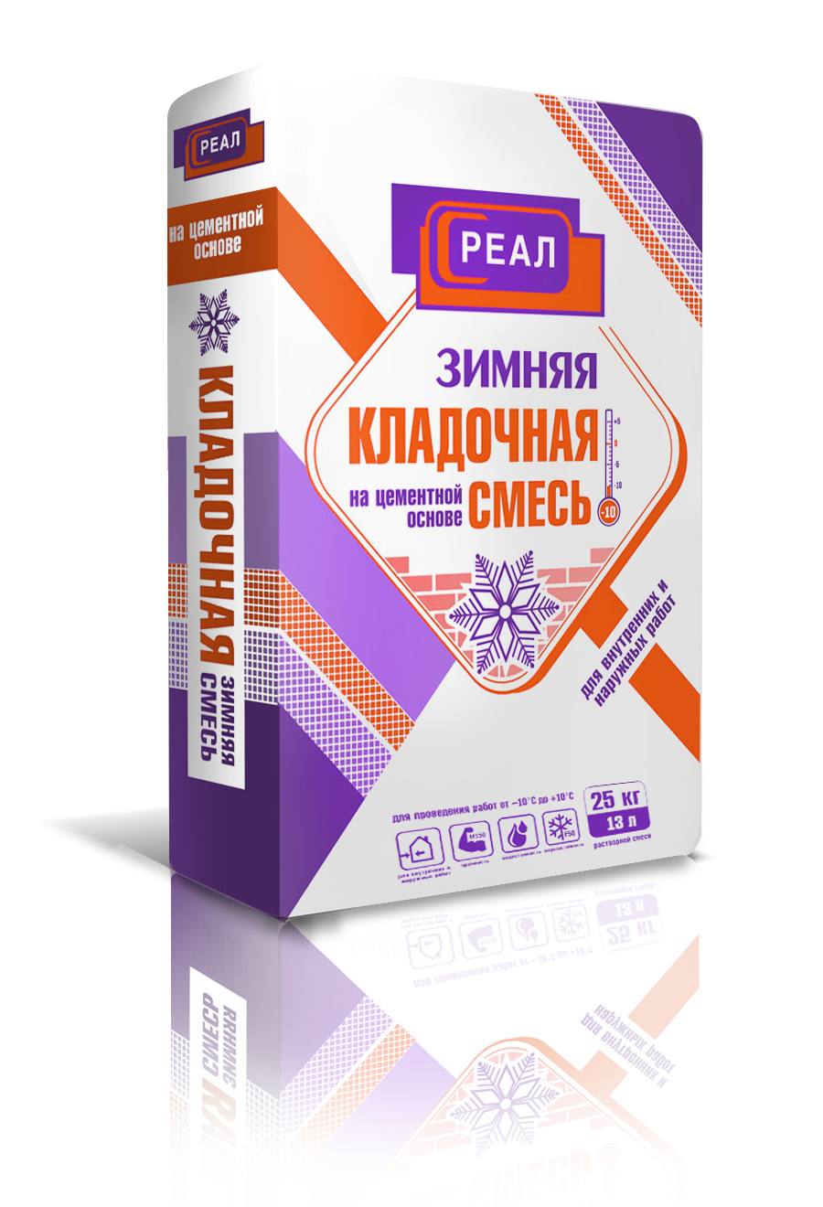 Кладочная смесь РЕАЛ (зимний), Кладочная смесь Реал (зимний), 25 кг