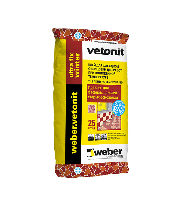 Клей для плитки усиленный зимний Ultra fix winter 25 кг, Клей цементный для плитки Weber Vetonit ultra fix winter зимний 25кг купить в Санкт-Петербурге Клей для плитки усиленный зимний Ultra fix winter 25 кг, Клей цементный для плитки Weber Vetonit ultra fix winter зимний 25кг