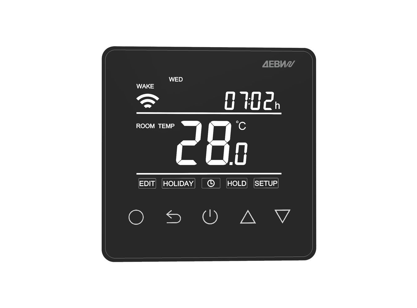 Терморегулятор ДЕВИ Prime c Wi-Fi, с комбинацией датчиков, черный, 16А, чёрный купить в Санкт-Петербурге Терморегулятор ДЕВИ Prime c Wi-Fi, с комбинацией датчиков, черный, 16А, чёрный