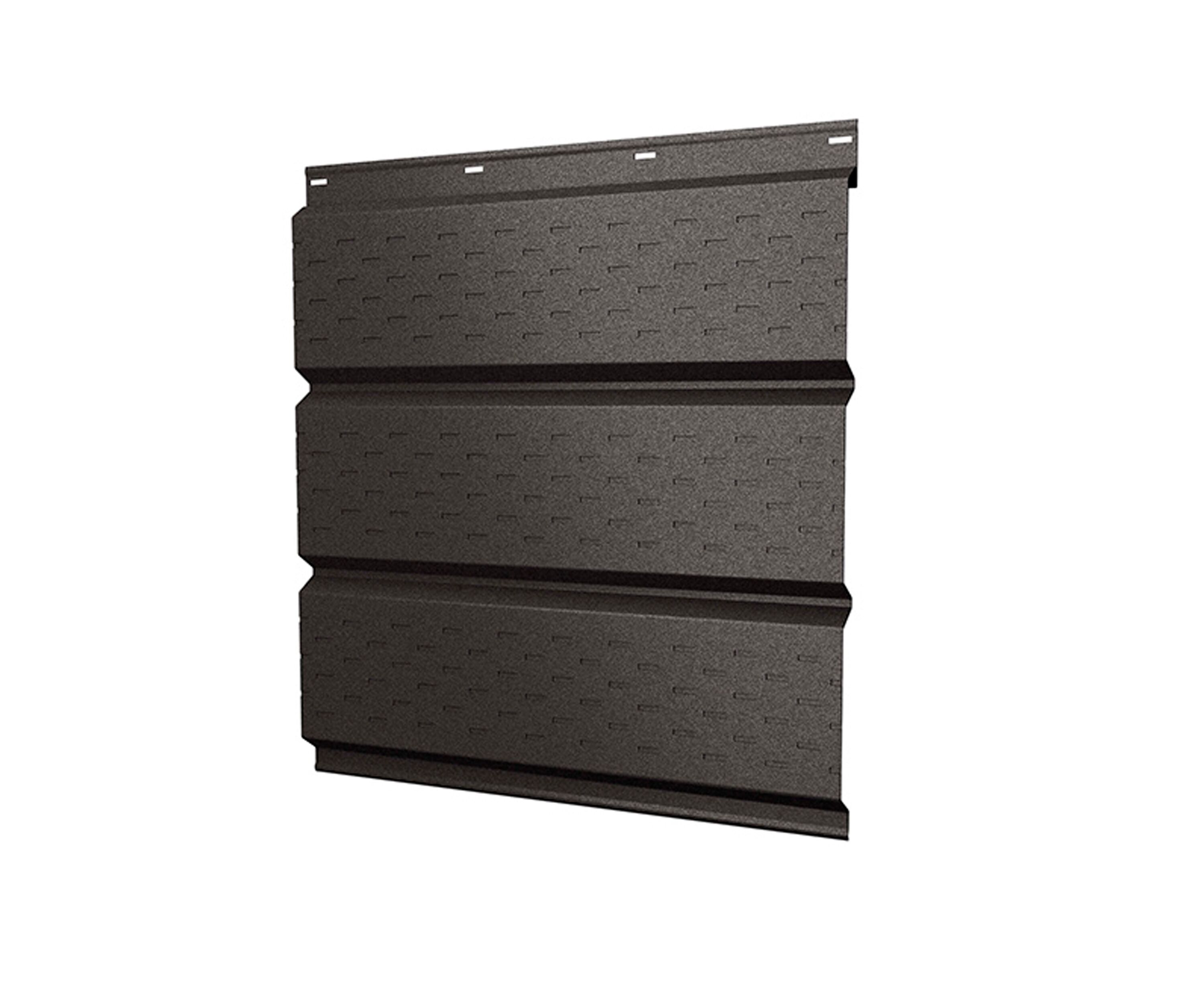 Софит металл полная перфорация GL 0.50мм GreenCoat Pural Matt BT {длины по спецификации}, RR32 (темно-коричневый) купить в Санкт-Петербурге Софит металл полная перфорация GL 0.50мм GreenCoat Pural Matt BT {длины по спецификации}, RR32 (темно-коричневый)