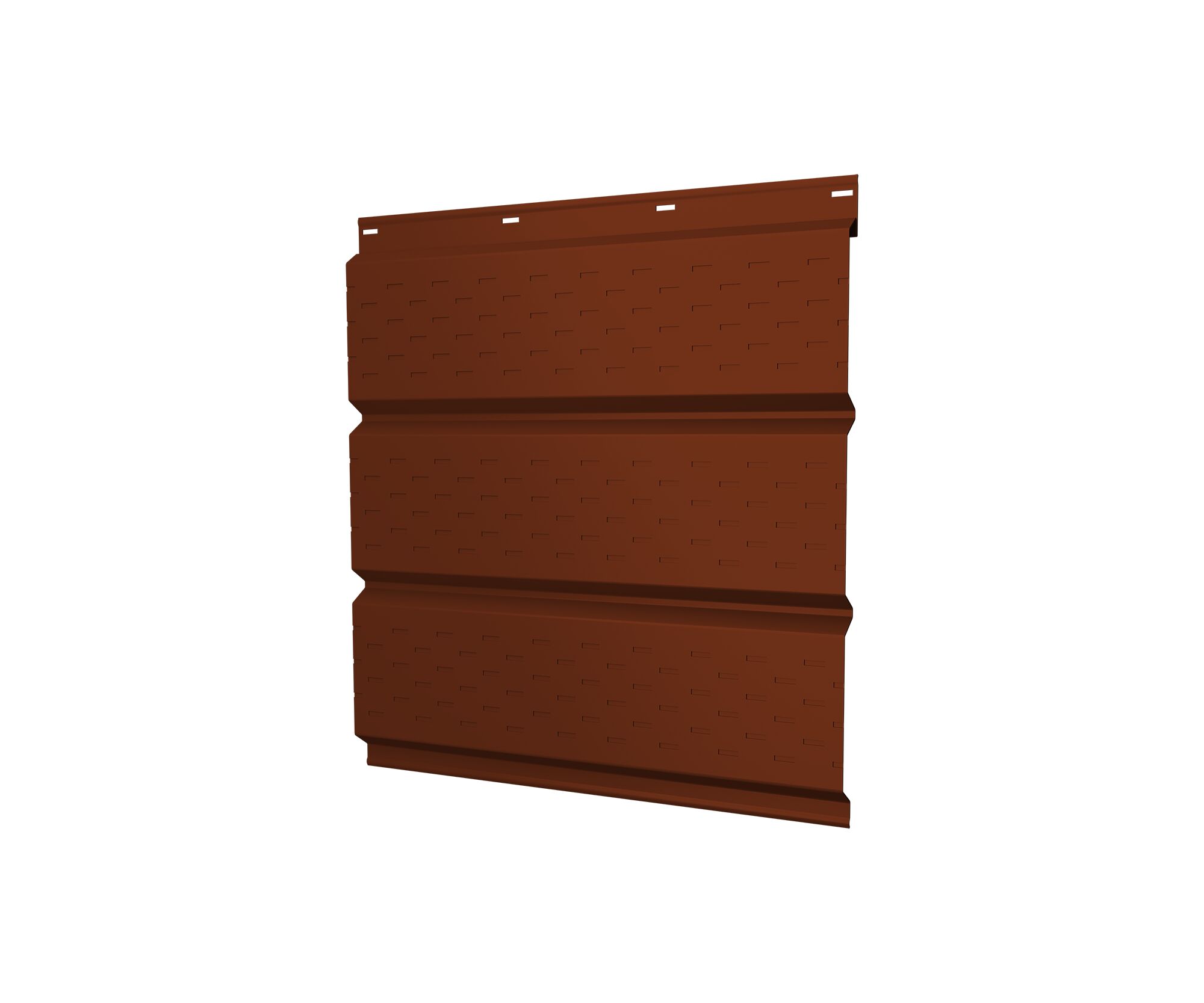 Софит металл полная перфорация GL 0.50мм 3009 (кирпично-красный) Satin {длины по спецификации}, 3009 (оксидно-красный) купить в Санкт-Петербурге Софит металл полная перфорация GL 0.50мм 3009 (кирпично-красный) Satin {длины по спецификации}, 3009 (оксидно-красный)