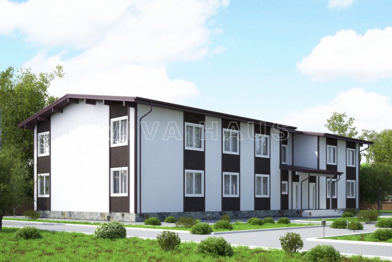Проект дома на 10 квартир Дом на 10 квартир, 645м2 автор Viva Haus - Яма старое ДОМА из SIP (СИП) Вива Хау