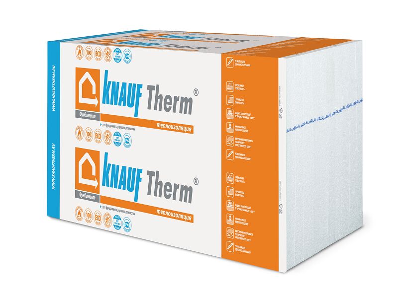KNAUF Therm Фундамент 50мм, 12 плит, 8.64м2, 600х1200мм, 0.432м3, белый купить в Санкт-Петербурге KNAUF Therm Фундамент 50мм, 12 плит, 8.64м2, 600х1200мм, 0.432м3, белый