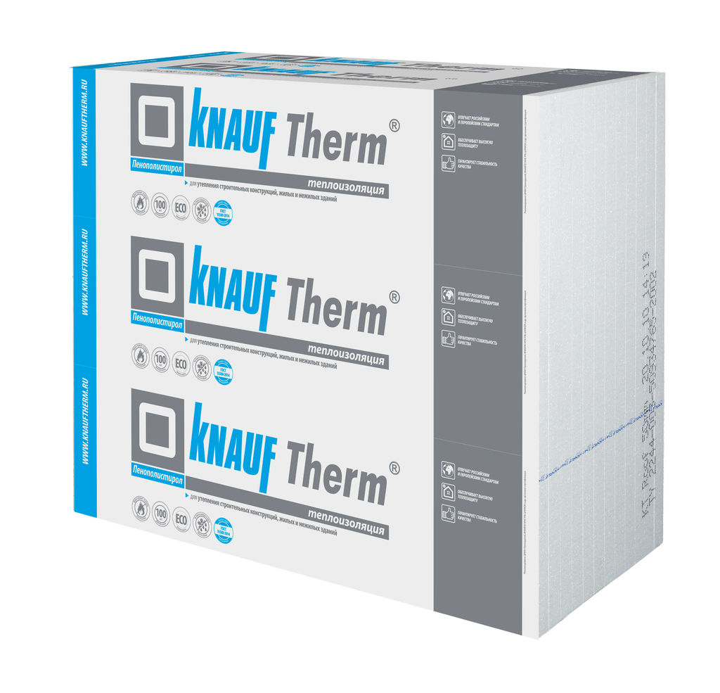 KNAUF Therm Дача 200мм, 3 плиты, 3.6м2, 1000х1200мм, 0.72м3, белый купить в Санкт-Петербурге KNAUF Therm Дача 200мм, 3 плиты, 3.6м2, 1000х1200мм, 0.72м3, белый