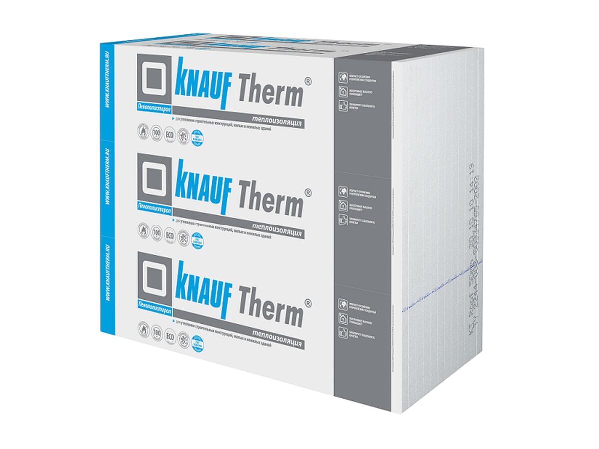 KNAUF Therm® Стена (ППС 10) 20х1000х1200/180шт./216м2/4.32м3 купить в Санкт-Петербурге