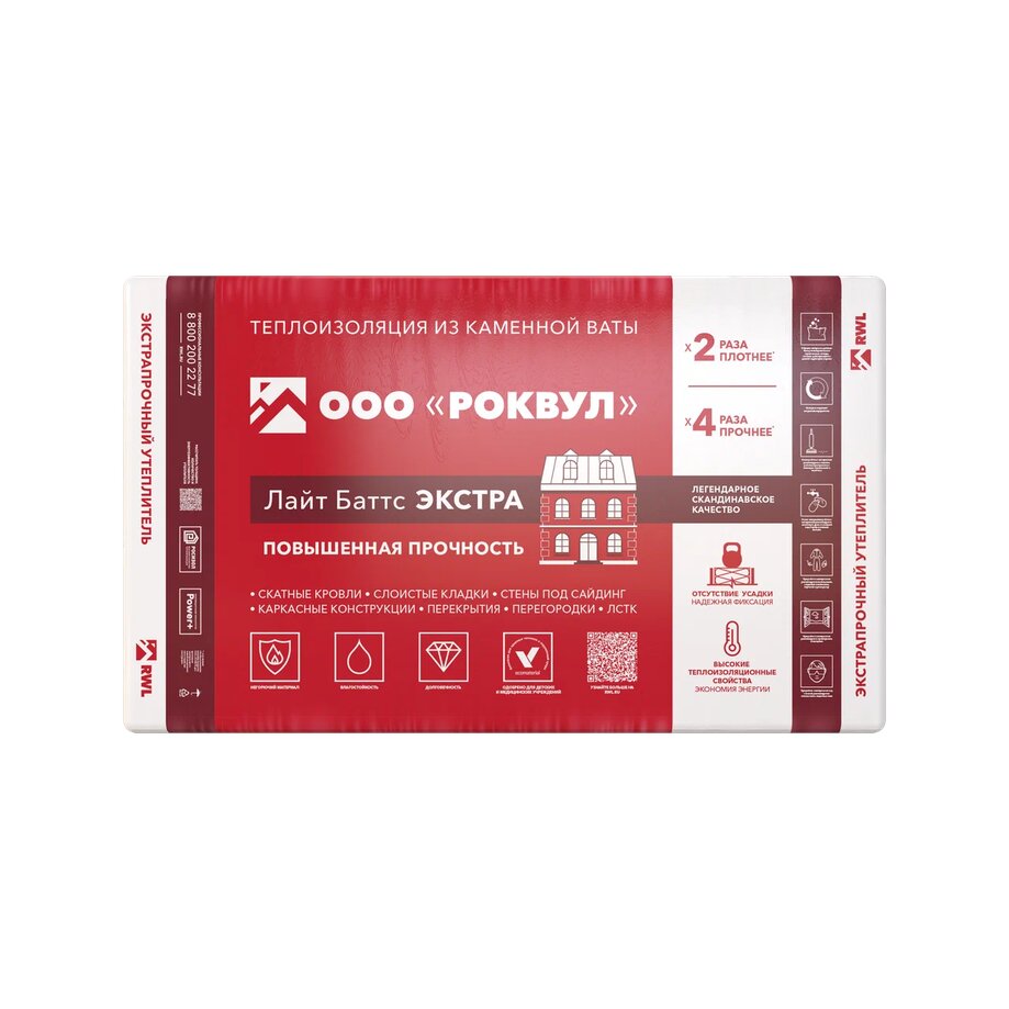 Роквул Лайт Баттс Экстра 100мм, 4 плиты, 2.4м2, 600х1000мм, 0.24м3, Rockwool ЛАЙТ БАТТС Экстра 100х600х1000/4шт/2.4м2/0.24м3 купить в Санкт-Петербурге Роквул Лайт Баттс Экстра 100мм, 4 плиты, 2.4м2, 600х1000мм, 0.24м3, Rockwool ЛАЙТ БАТТС Экстра 100х600х1000/4шт/2.4м2/0.24м3