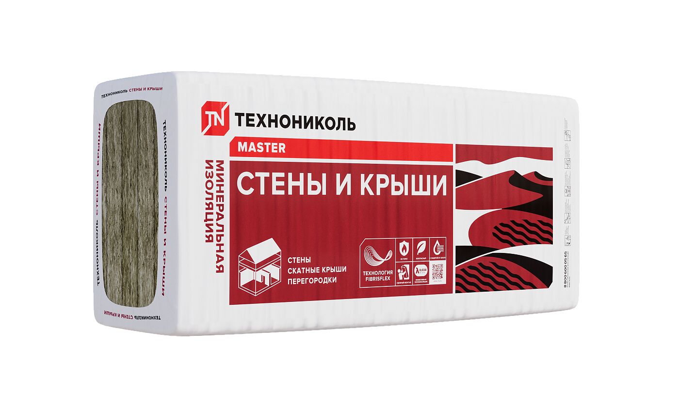 Утеплитель Стены и крыши (ТН СВ 34) 100мм, 4 плиты, 2.44м2, 610х1000мм, 0.244м3, Коричневый купить в Санкт-Петербурге Утеплитель Стены и крыши (ТН СВ 34) 100мм, 4 плиты, 2.44м2, 610х1000мм, 0.244м3, Коричневый