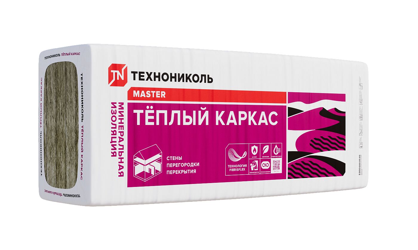 Утеплитель Тёплый каркас (ТН СВ 37) 50мм, 610х1200мм, 10 плит, 7.32м2, 0.366м3, Коричневый купить в Санкт-Петербурге Утеплитель Тёплый каркас (ТН СВ 37) 50мм, 610х1200мм, 10 плит, 7.32м2, 0.366м3, Коричневый