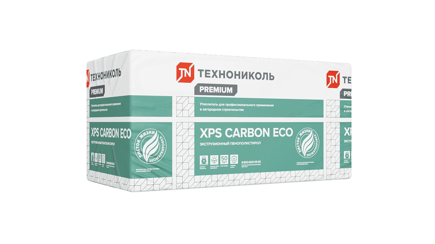 Экструзионный пенополистирол CARBON ECO FAS/2 S/2 (КАРБОН ЭКО ФАСАД) 50х580х1180мм/8шт/5.475м2/0.274м3 купить в Санкт-Петербурге