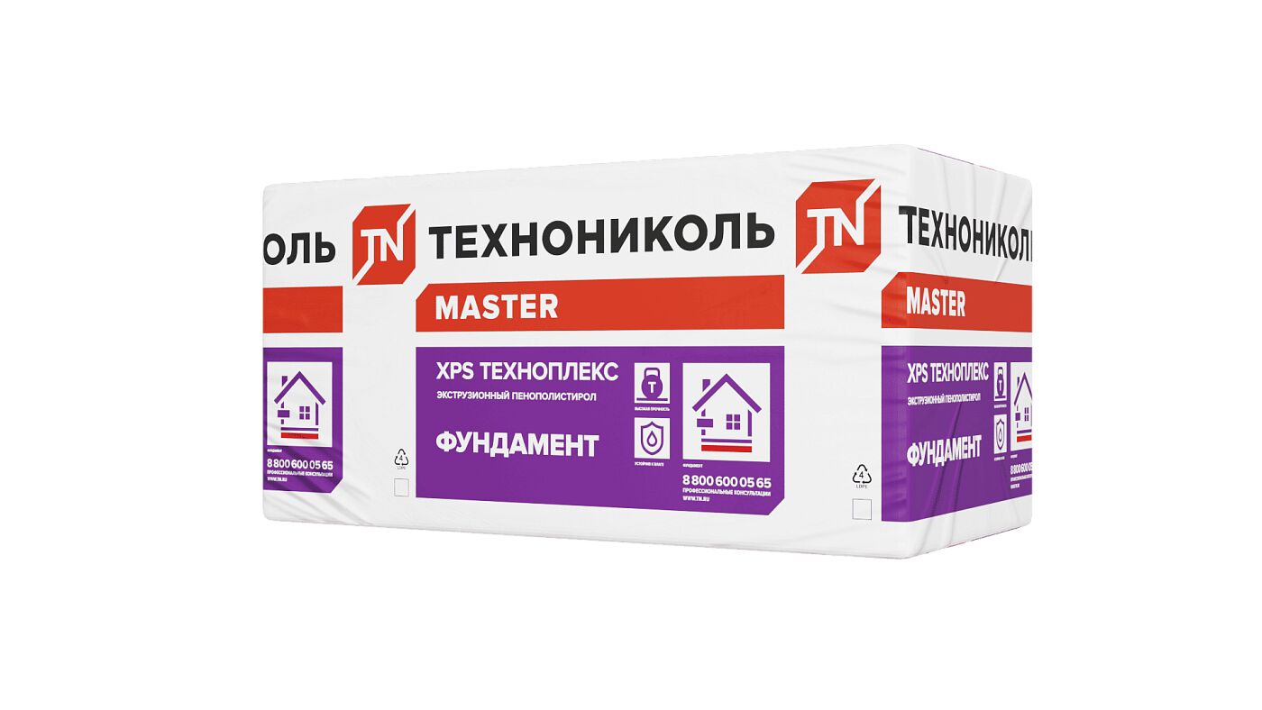Экструзионный пенополистирол ТЕХНОПЛЕКС ФУНДАМЕНТ 100х580х1180мм/4шт/2.738м2/0.274м3 купить в Санкт-Петербурге