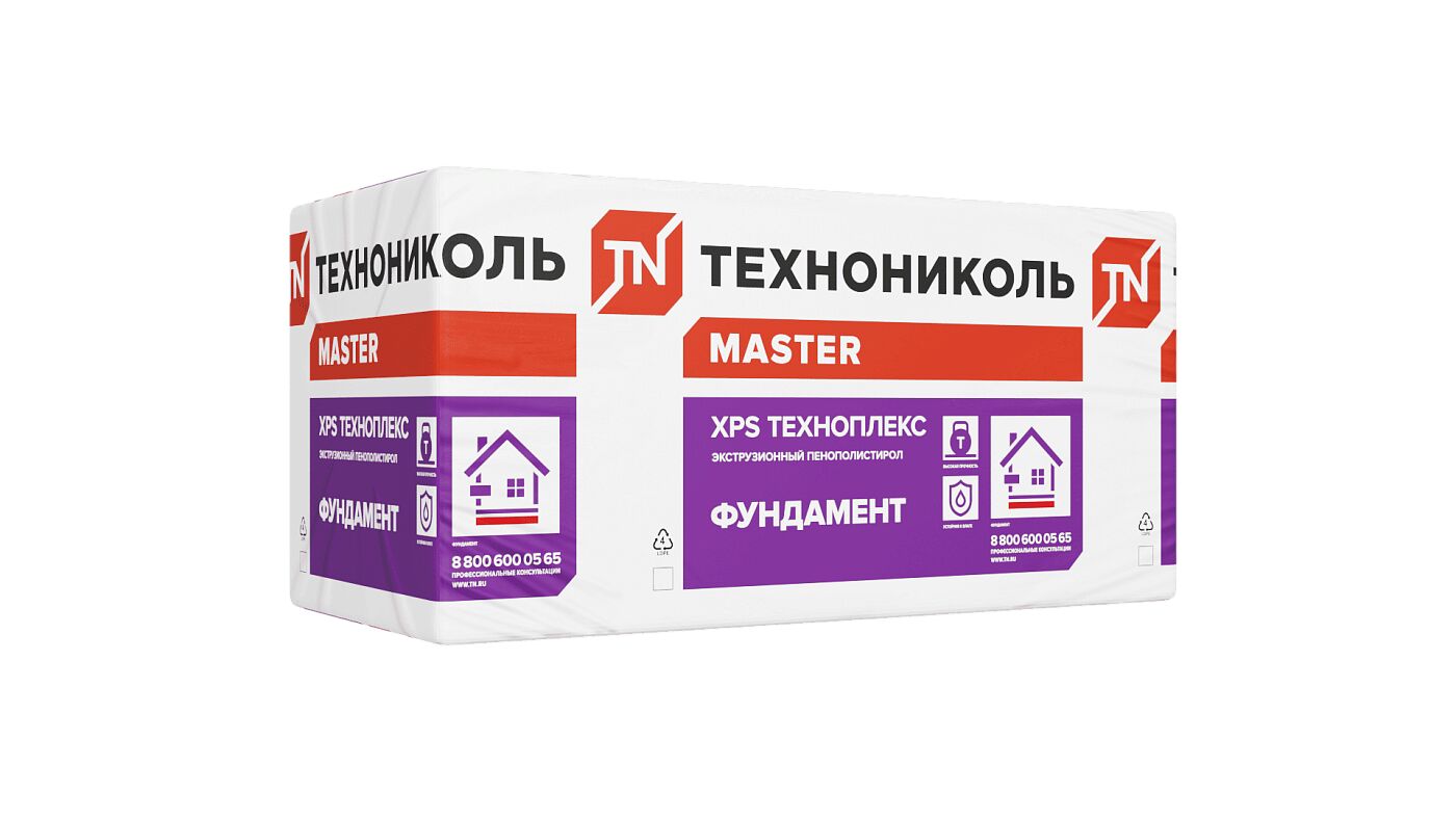Экструзионный пенополистирол ТЕХНОПЛЕКС ФУНДАМЕНТ 100х580х1180мм/4шт/2.738м2/0.274м3 купить в Санкт-Петербурге