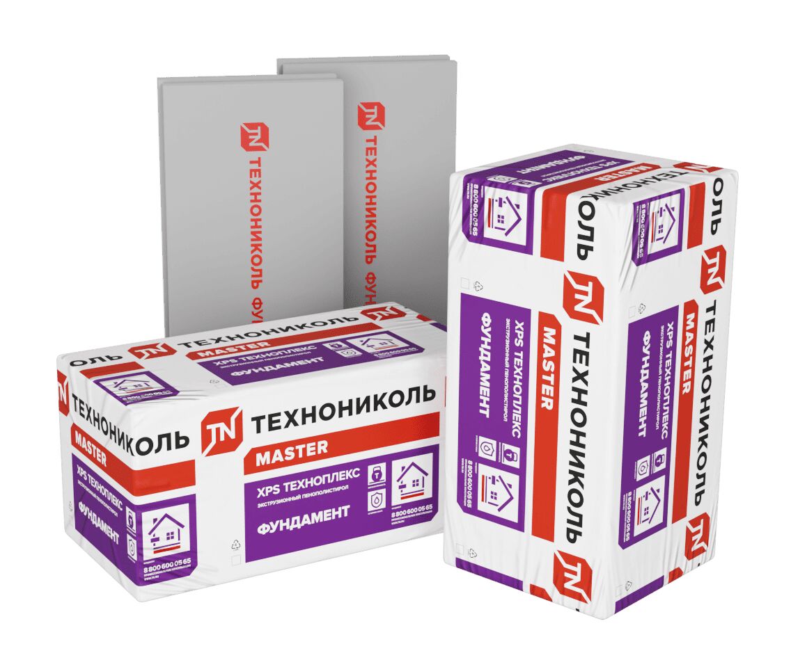 Экструзионный пенополистирол ТЕХНОПЛЕКС ФУНДАМЕНТ 100х580х1180мм/4шт/2.738м2/0.274м3 купить в Санкт-Петербурге