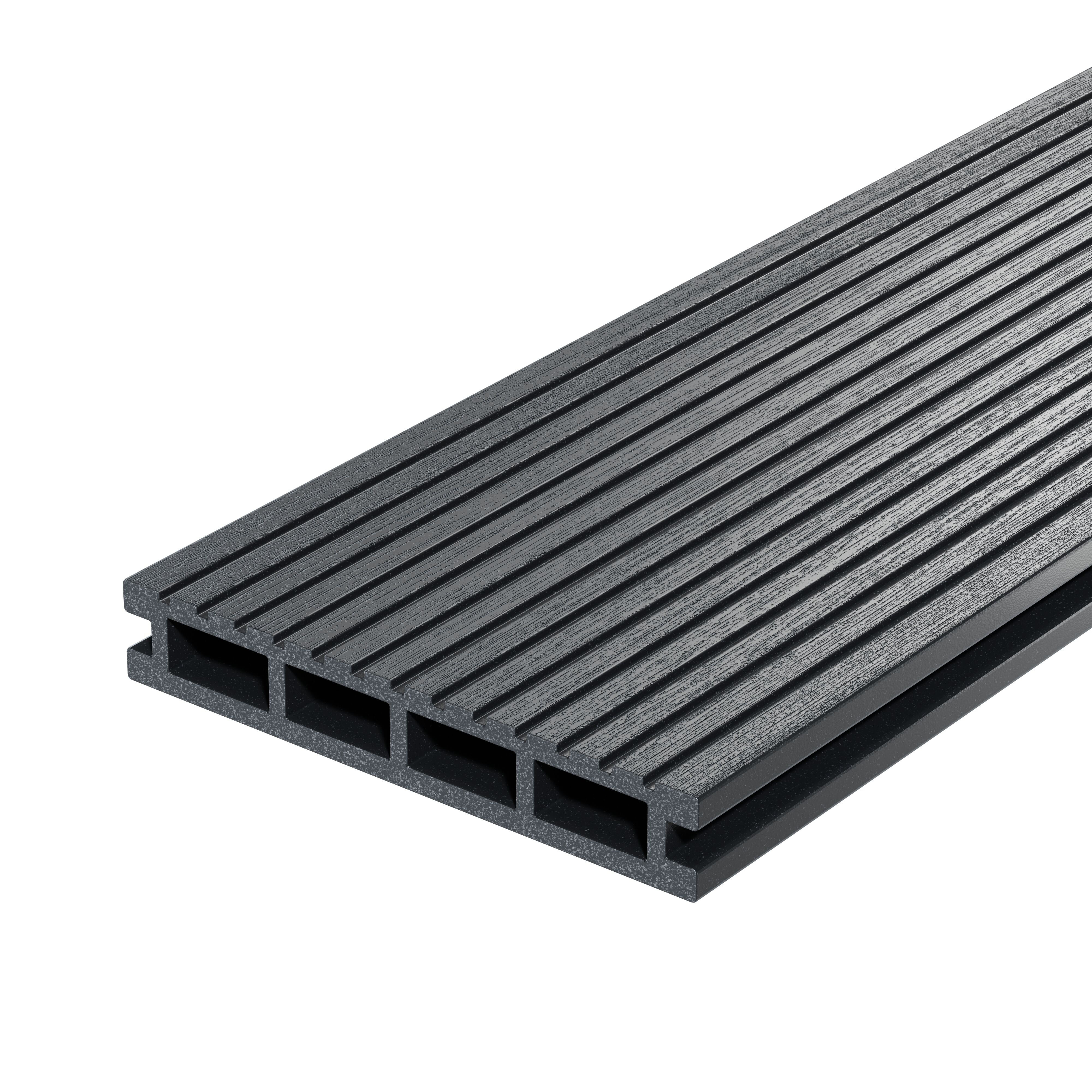 Террасная доска Decking Urban 150х24х4000 0.6м2 графит (жженый кедр)