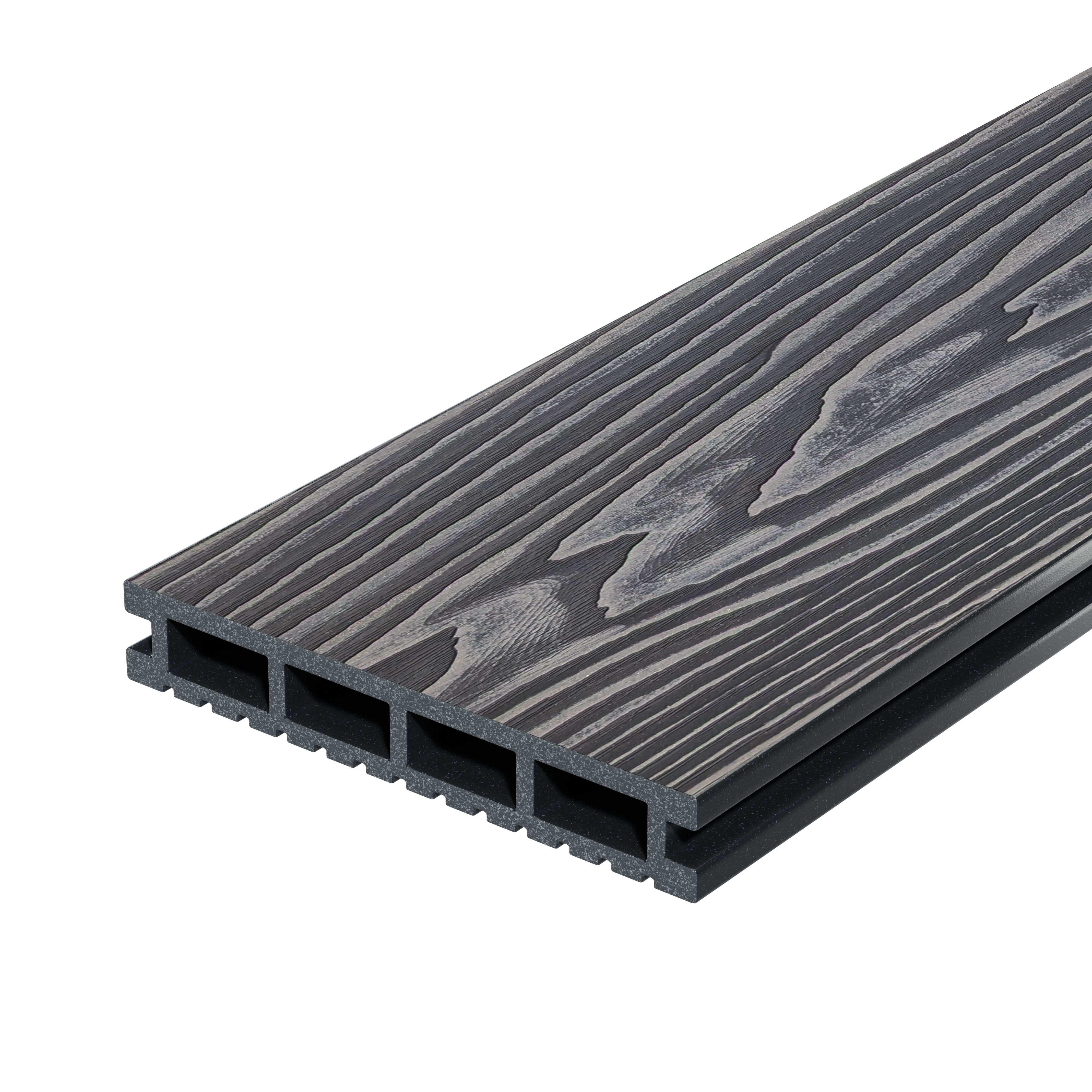 Террасная доска Decking Urban 150х24х4000 0.6м2 графит (жженый кедр), Графит (жженый кедр)