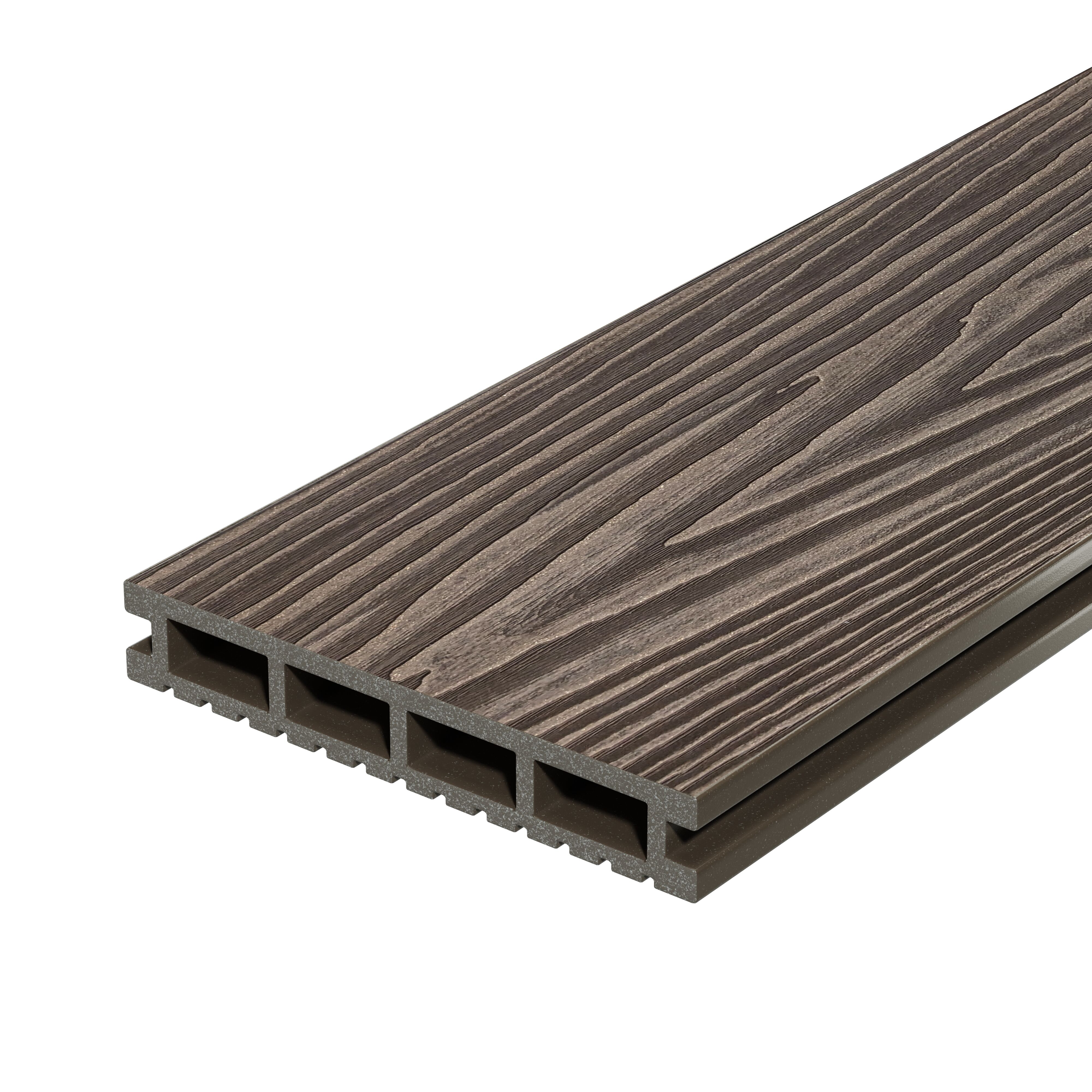 Доска террасная Decking Urban Венге (Темный орех) 150х24х4000мм 0.6м2, Венге (Темный Орех)