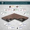 Террасная доска GRINDERDECO, ДПК, орех, 3D тиснение "дуб", 150х25х3000мм купить в Санкт-Петербурге