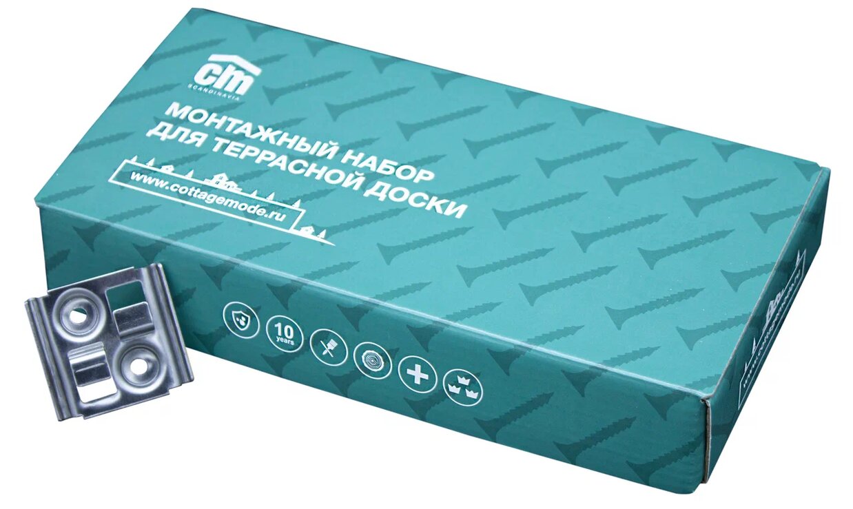 Монтажный набор металлический CM Decking д/серий NATUR,MIX,ZEBRANO,REVERSE (клипсы 45 шт.), Монтажный набор металлический CM Decking д/серий NATUR,MIX,ZEBRANO,REVERSE (клипсы 45 шт.)