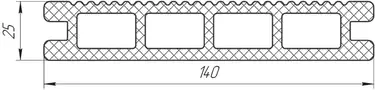 Доска террасная МПК 3D АНТИК/вельвет антрацит 140х25х4000мм Технодерево купить в Санкт-Петербурге