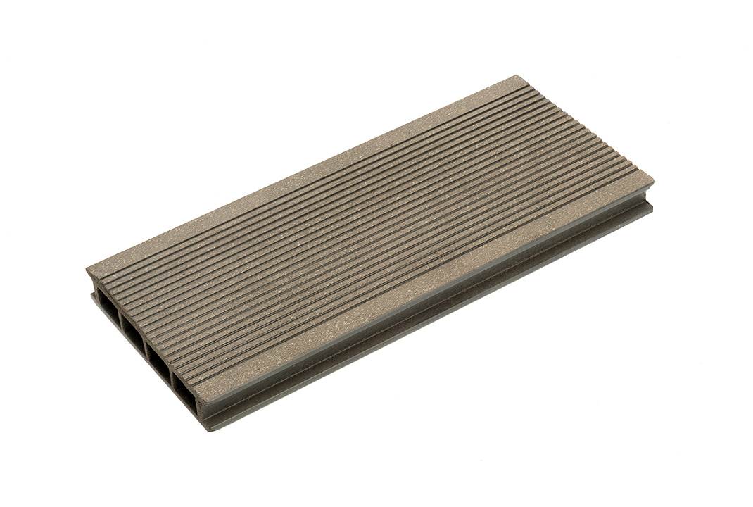 Распродажа Доска террасная DOS EXCLUSIVE шовная двусторонняя вельвет/тиснение шоколад 135х25х3000мм, Распродажа Доска террасная DOS EXCLUSIVE шовная двусторонняя вельвет/тиснение шоколад 135х25х3000мм