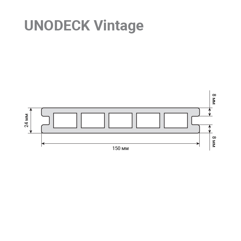 Доска террасная UnoDeck Vintag/Lipa венге 150х24х4000мм купить в Санкт-Петербурге