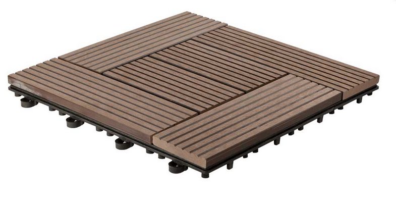 Садовый паркет 30*30 мм, серия CLASSIC (широкие полоски), WENGE (венге, коричневый)