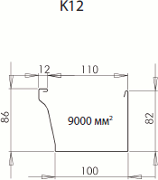 Желоб К12 3.0м, Желоб К12 3.0м