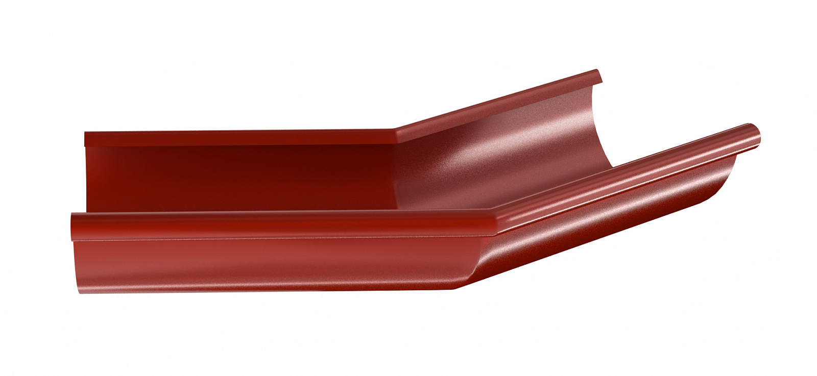 Угол желоба наружный 135°<br>металлический, RR29 красный