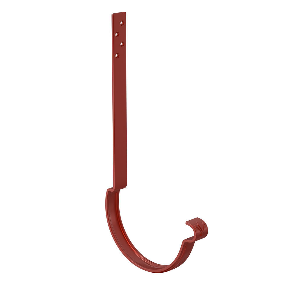 Кронштейн жёлоба удлинённый с комплектом крепления модернизированный усиленный<br>металлический, RR29 красный