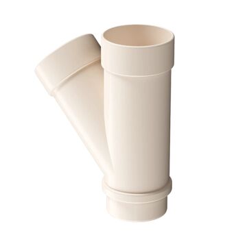 Тройник трубы D100 латте Docke LUX, Тройник трубы D100 латте Docke LUX