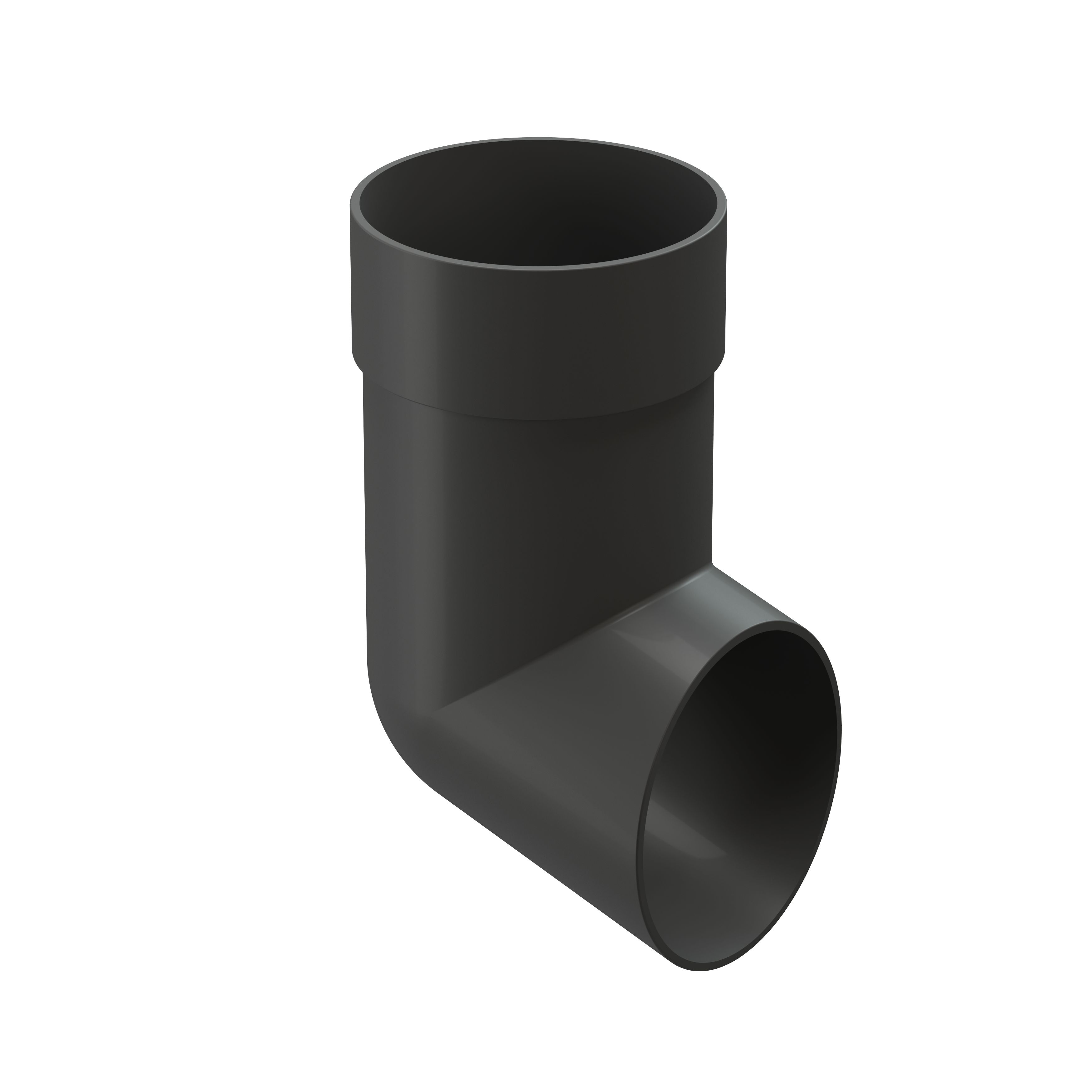 Наконечник (слив-отвод) трубы пластиковый Docke Premium, Наконечник (слив-отвод) трубы ПВХ темно-серый графит