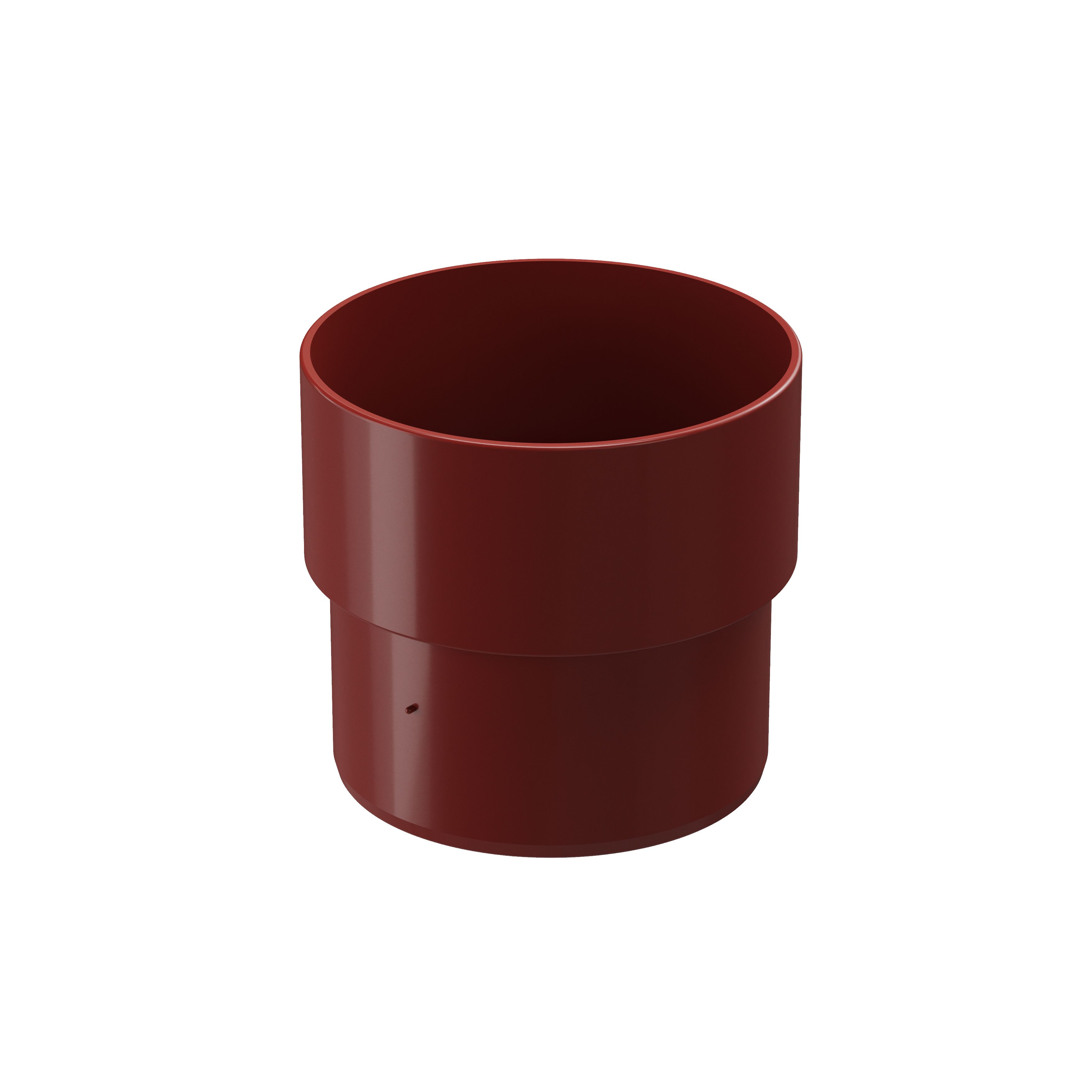 Соединитель (муфта) трубы пластиковый Docke Standart, Соединитель (муфта) водосточной трубы универсальный ПВХ красный 3005