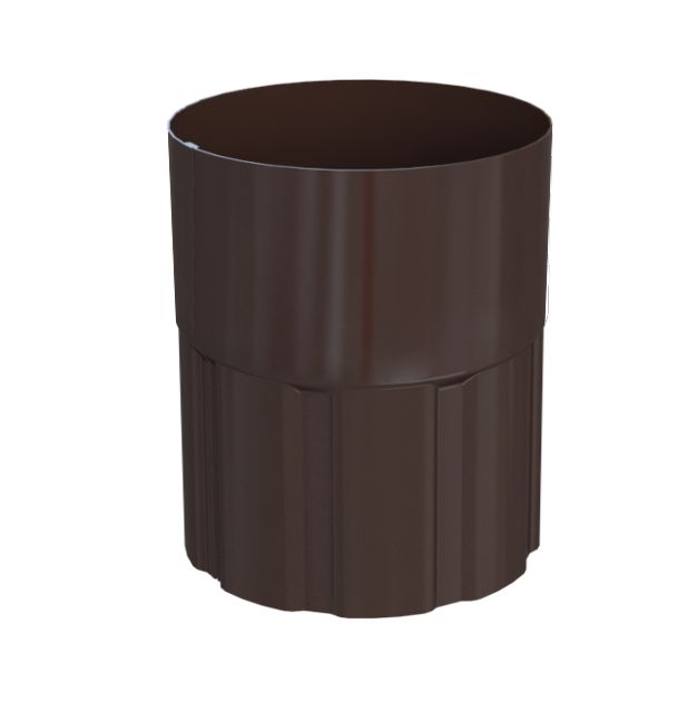 Соединитель (муфта) трубы GLC Steel, шоколадно-коричневый 8017