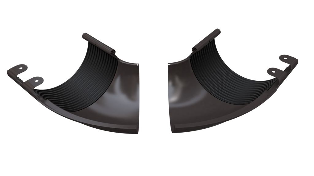 Угол водосточного желоба внешний регулируемый 100-165° GLC Steel, темно-коричневый RR32