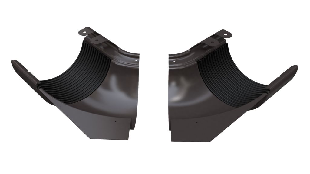 Угол водосточного желоба внутренний регулируемый 100-165° GLC Steel, темно-коричневый RR32