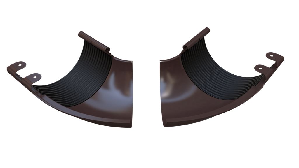 Угол водосточного желоба внешний регулируемый 100-165° GLC Steel, шоколадно-коричневый 8017