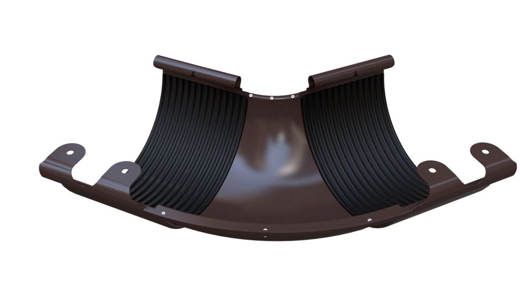 Угол водосточного желоба внешний 135° GLC Steel, шоколадно-коричневый 8017
