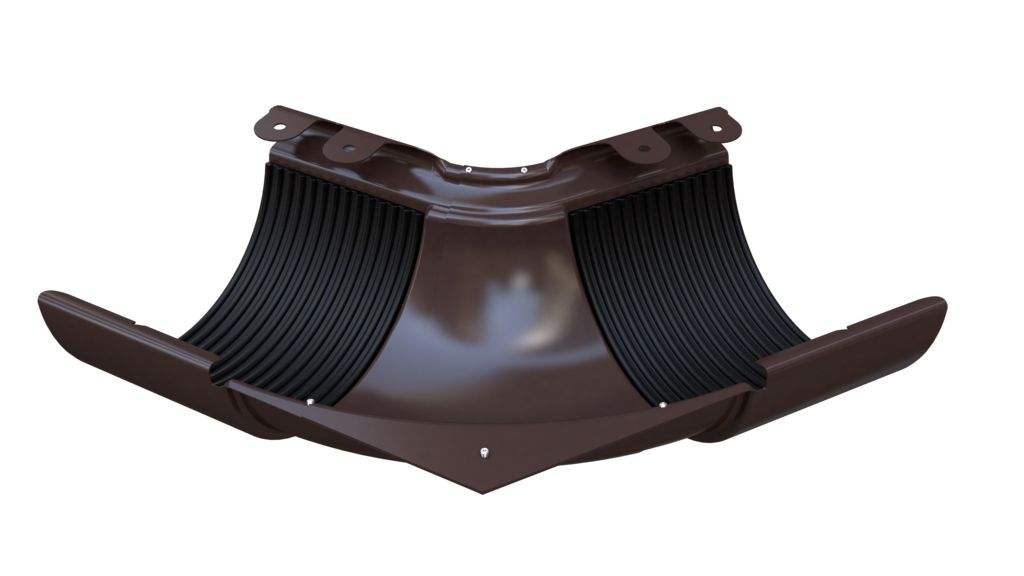 Угол водосточного желоба внутренний 135° GLC Steel, шоколадно-коричневый 8017