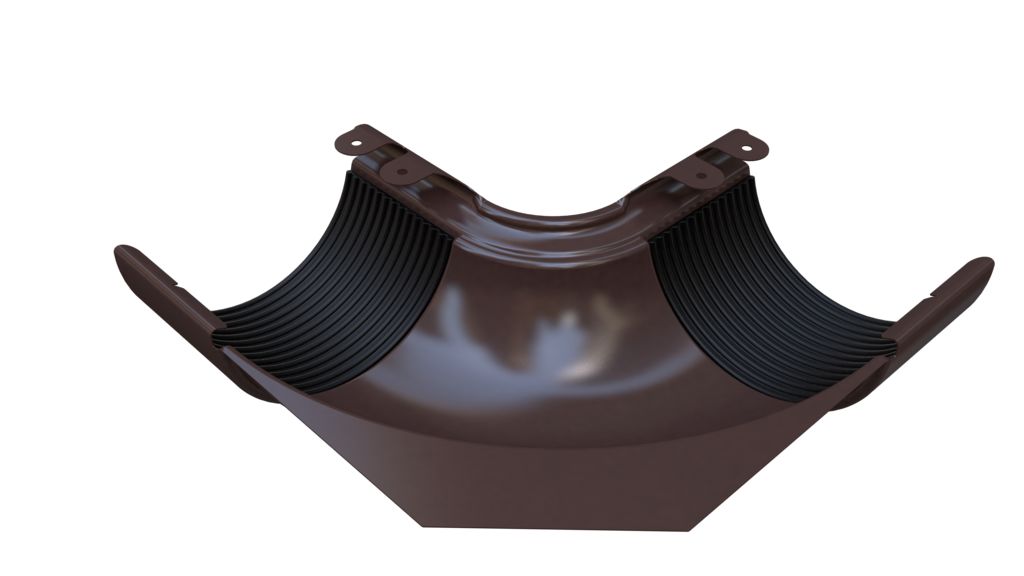 Угол водосточного желоба внутренний 90° GLC Steel, шоколадно-коричневый 8017