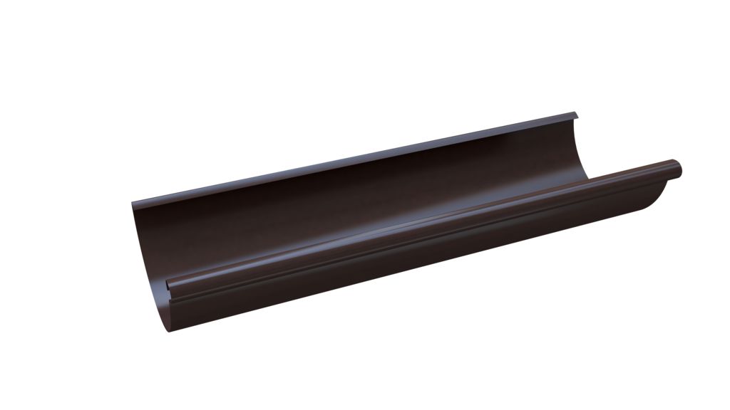 Желоб водосточный GLC Steel 3м, шоколадно-коричневый 8017