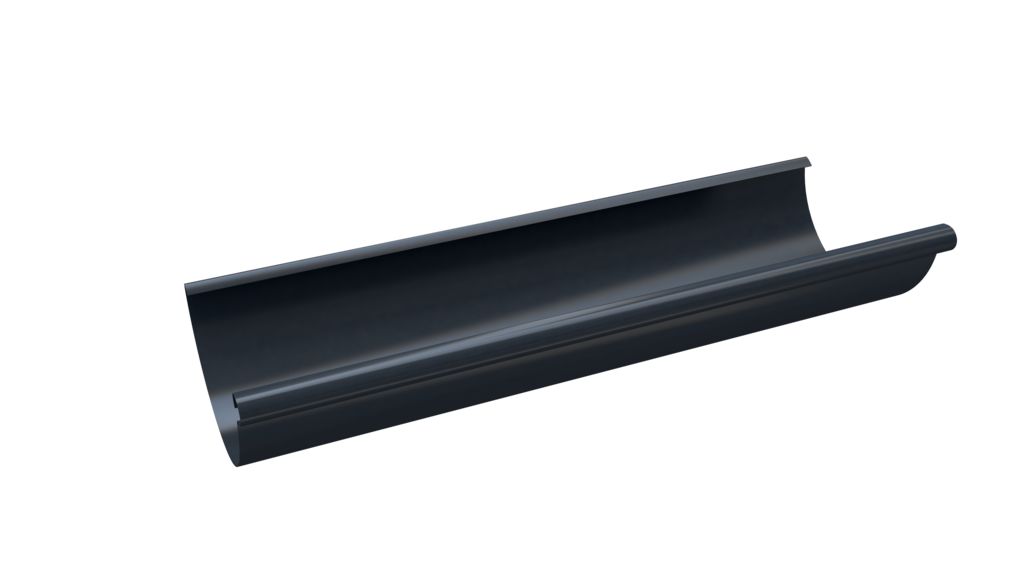 Желоб водосточный GLC Steel 3м, серый графит 7024