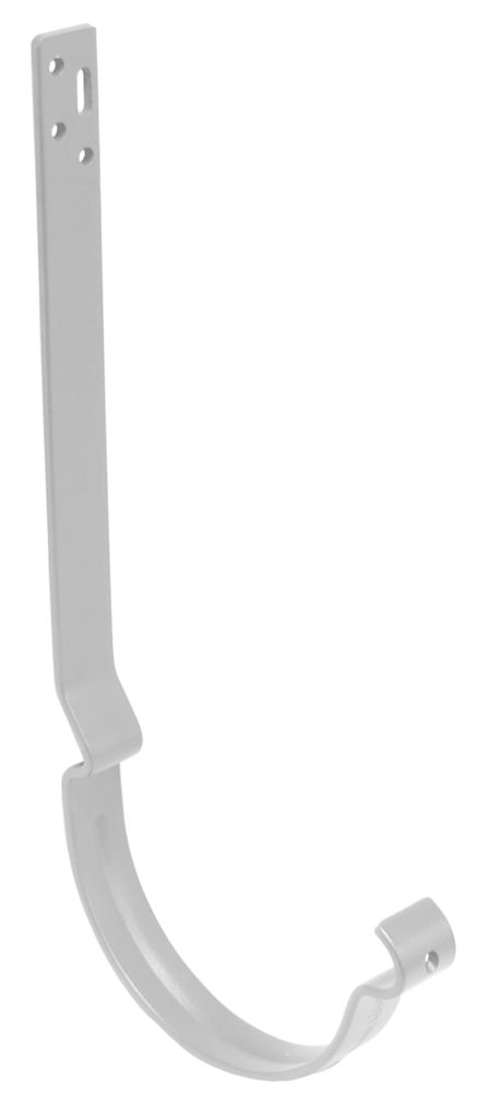Кронштейн желоба длинный полоса металлический D150, Кронштейн желоба длинный полоса 9003 белый